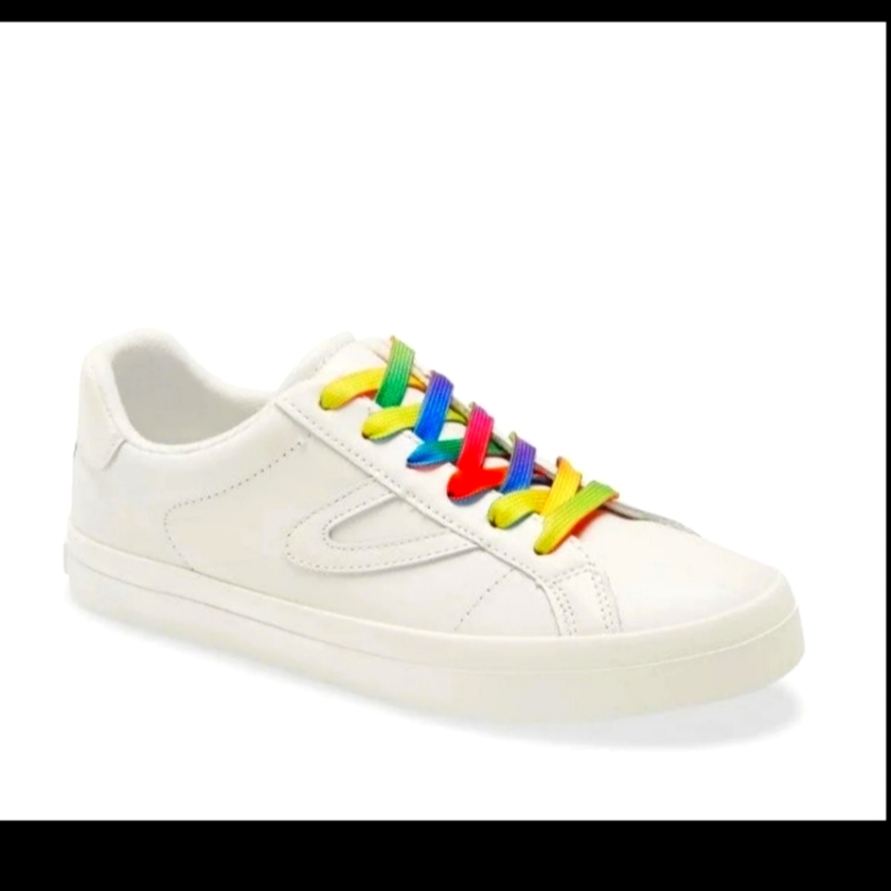 Tretorn pride leather with rainbow shoe laces
